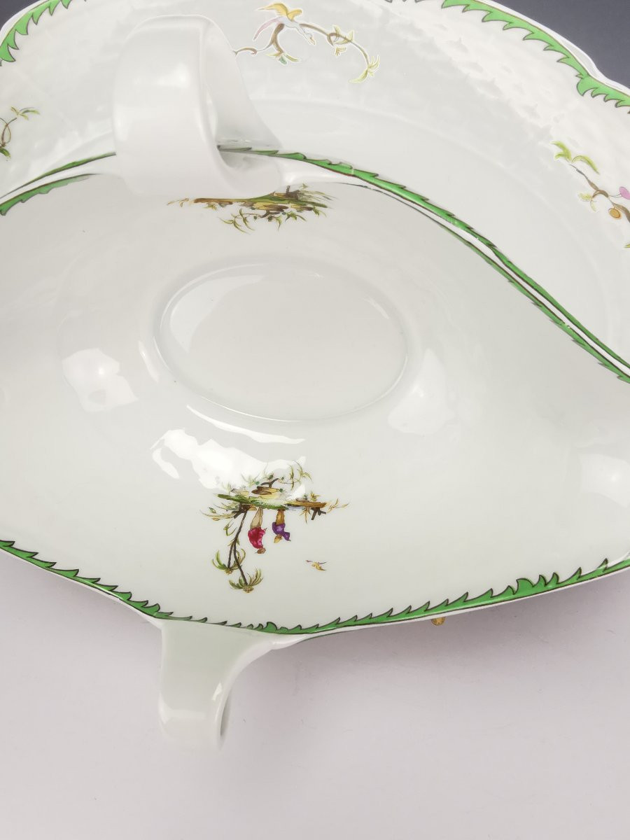 Raynaud - Limoges "si Kiang" - 1 Gravy Boat On Dormant-photo-3