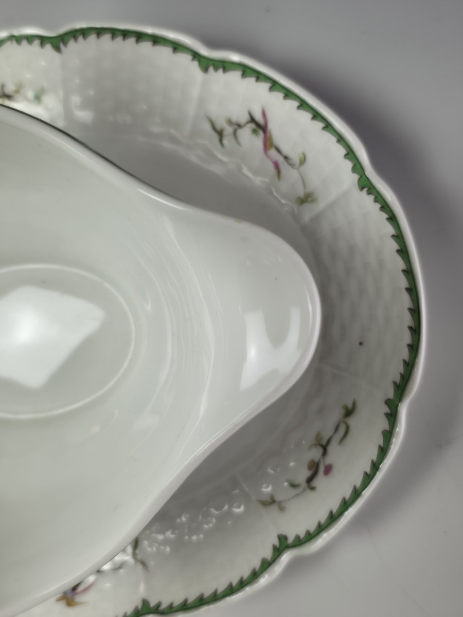 Raynaud - Limoges "si Kiang" - 1 Gravy Boat On Dormant-photo-1