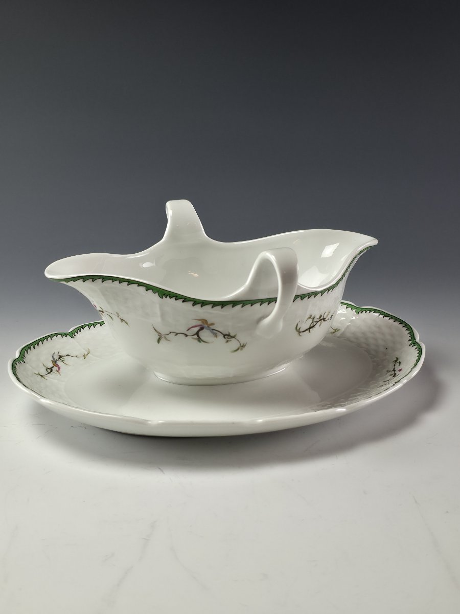 Raynaud - Limoges "si Kiang" - 1 Gravy Boat On Dormant