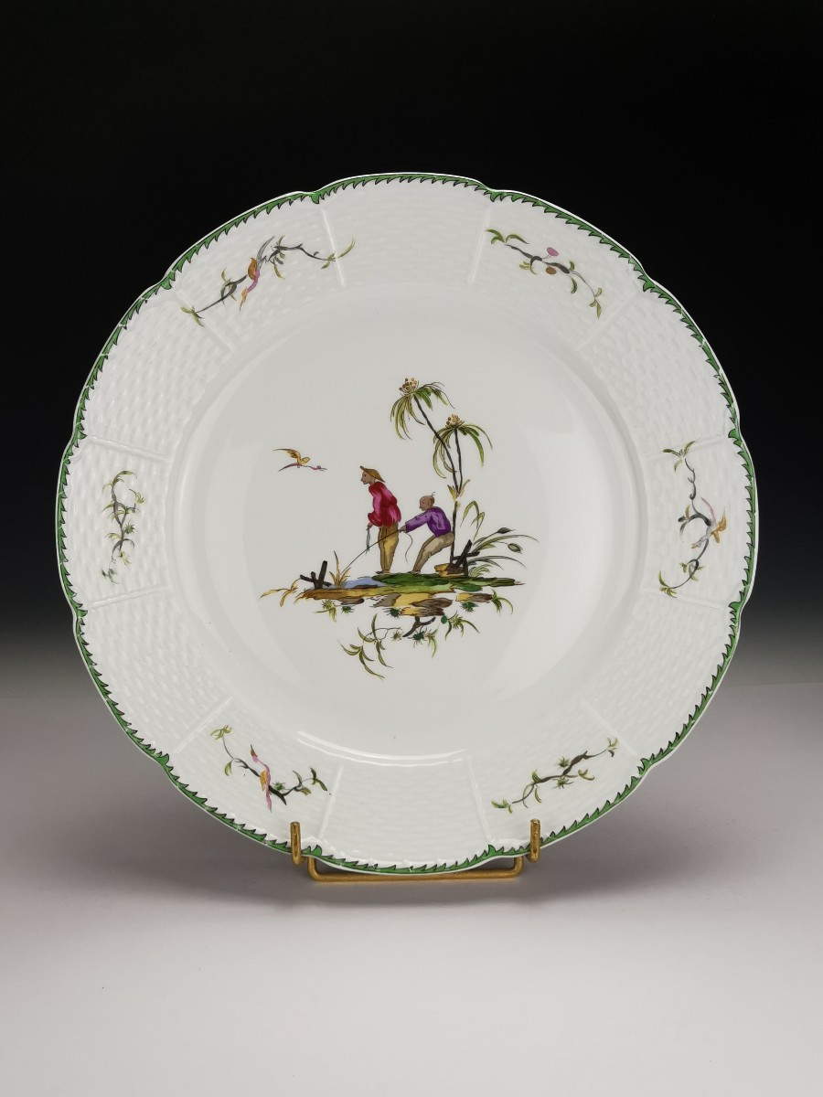 Raynaud - Limoges Si Kiang - 1 Round Dish ∅ 29 Cm