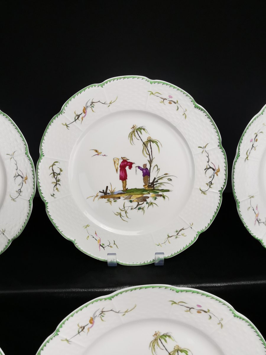 Raynaud - Limoges Si Kiang - 1 Assiette De Table (choisir Scène)8 Dispo-photo-3