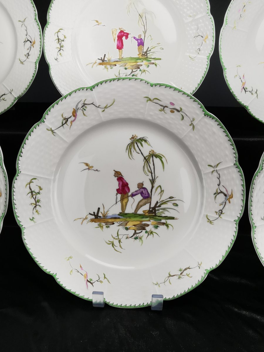 Raynaud - Limoges Si Kiang - 1 Assiette De Table (choisir Scène)8 Dispo-photo-2