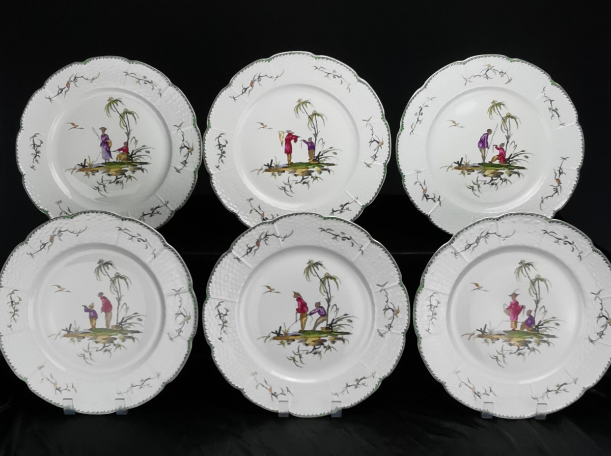 Raynaud - Limoges Si Kiang - 1 Assiette De Table (choisir Scène)8 Dispo