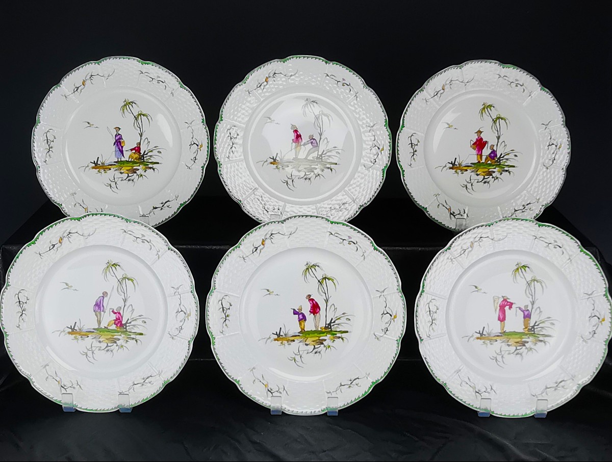 Raynaud - Limoges Si Kiang - 1 Dessert Plate (choose Scene) 3 Available