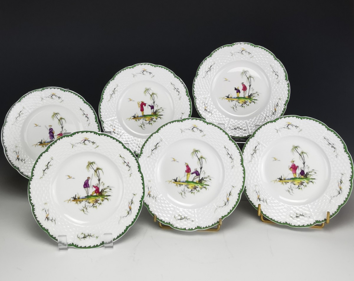 Raynaud - Limoges Si Kiang - 1 Bread Plate (choose Scene) 8 Available