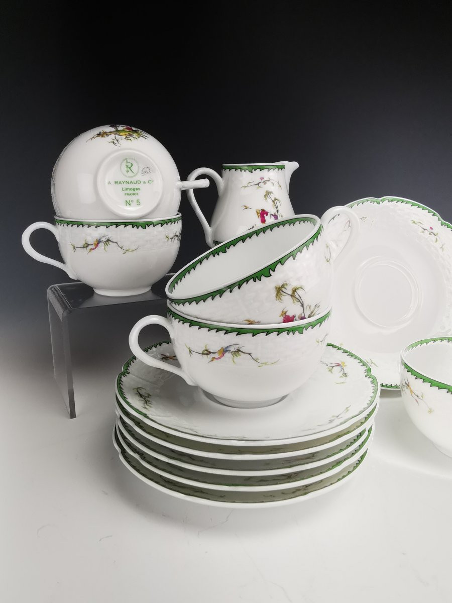 Raynaud - Limoges Si Kiang - Tea/coffee Set-photo-2