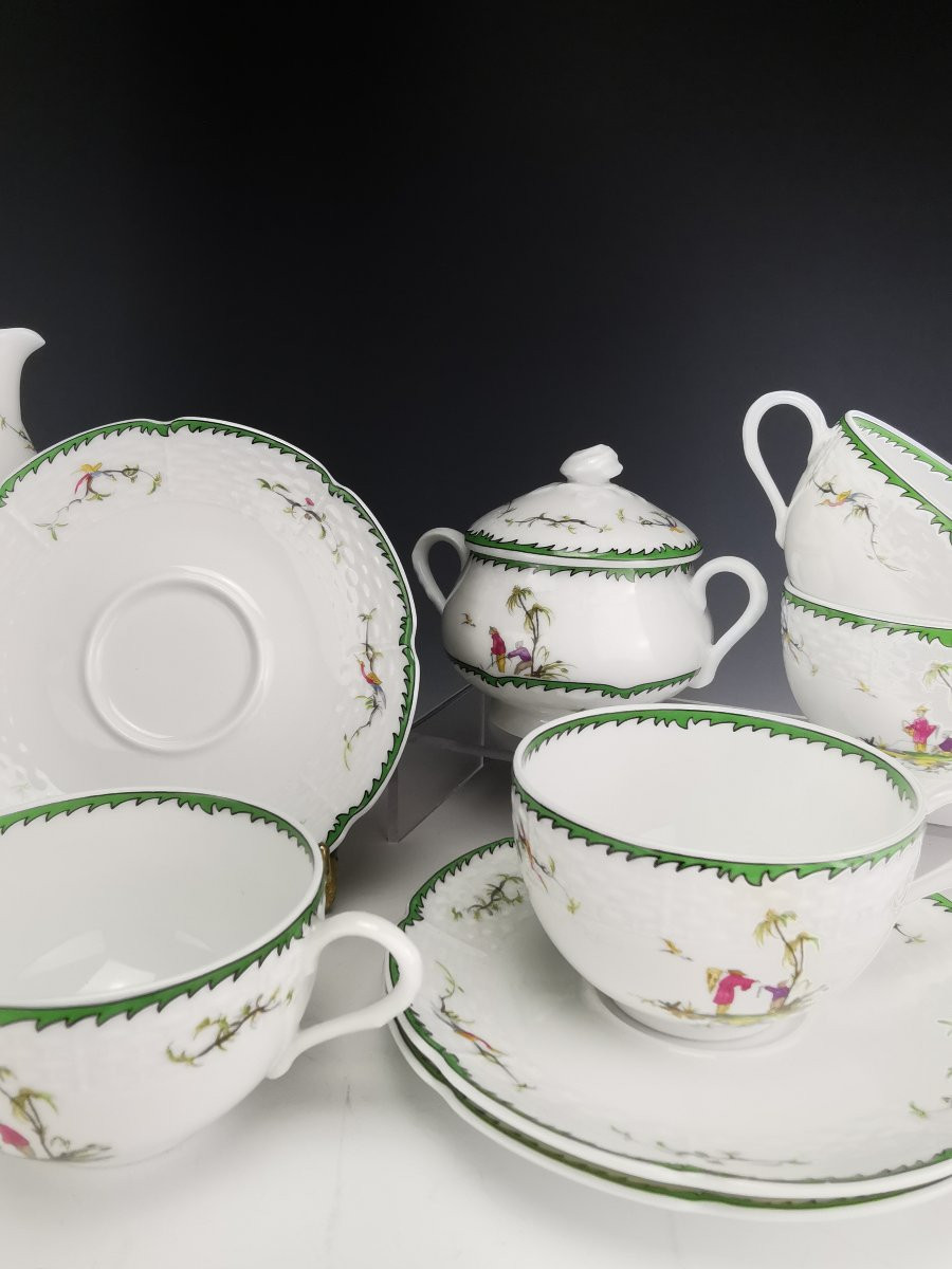 Raynaud - Limoges Si Kiang - Tea/coffee Set-photo-4