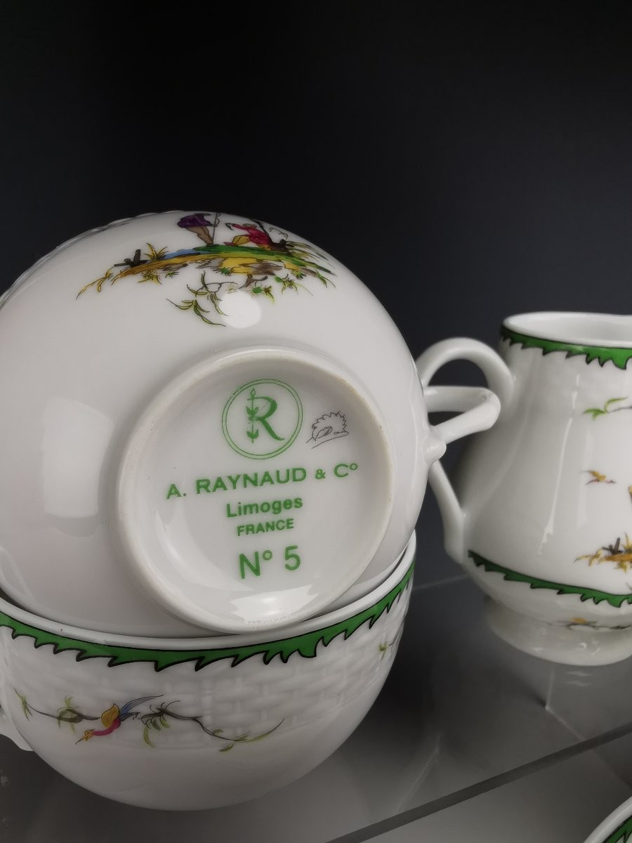 Raynaud - Limoges Si Kiang - Tea/coffee Set-photo-2