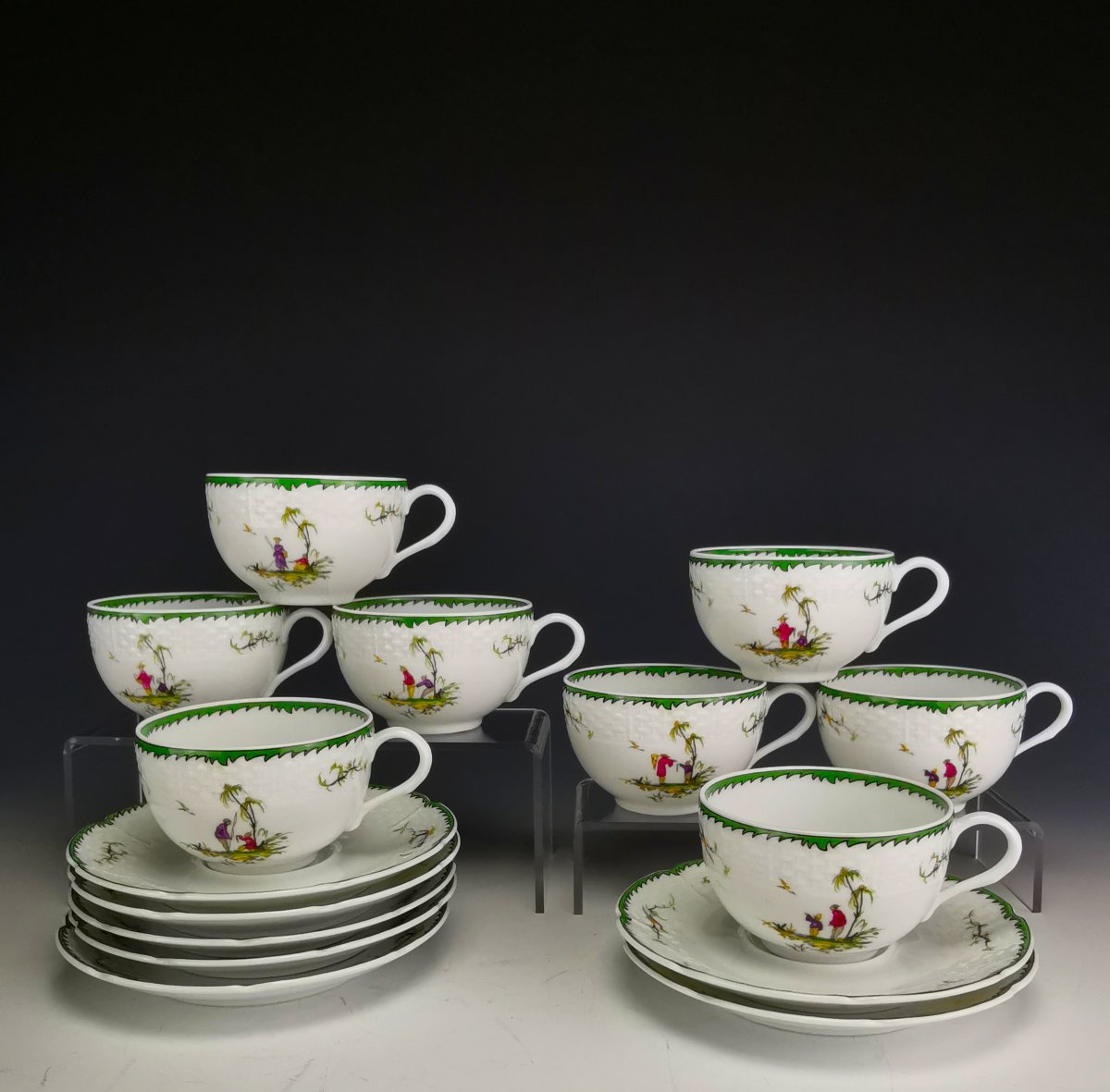 Raynaud - Limoges Si Kiang - Tea/coffee Set-photo-6