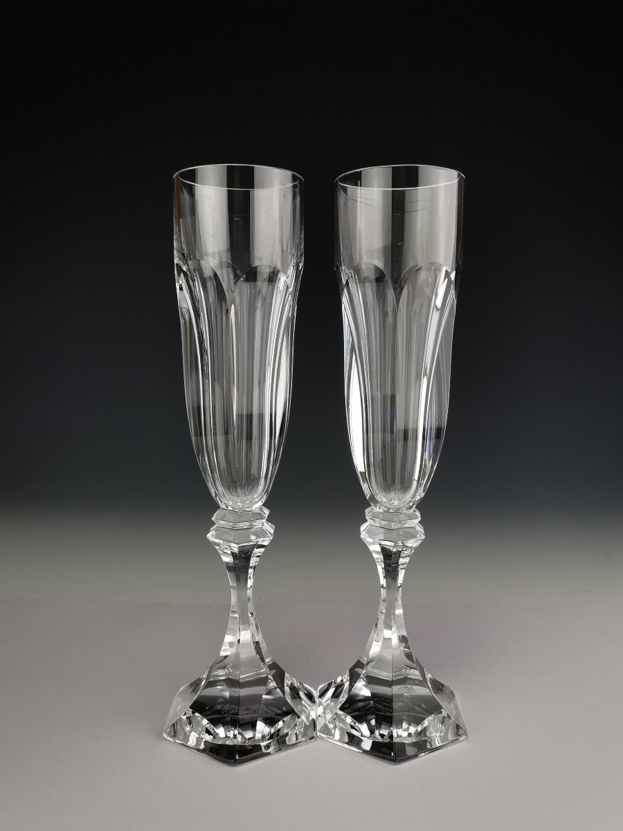 SAINT LOUIS - Chambord - Paire de Flûtes à Champagne - Etat Neuf (Prix à la paire) 12 Dispo