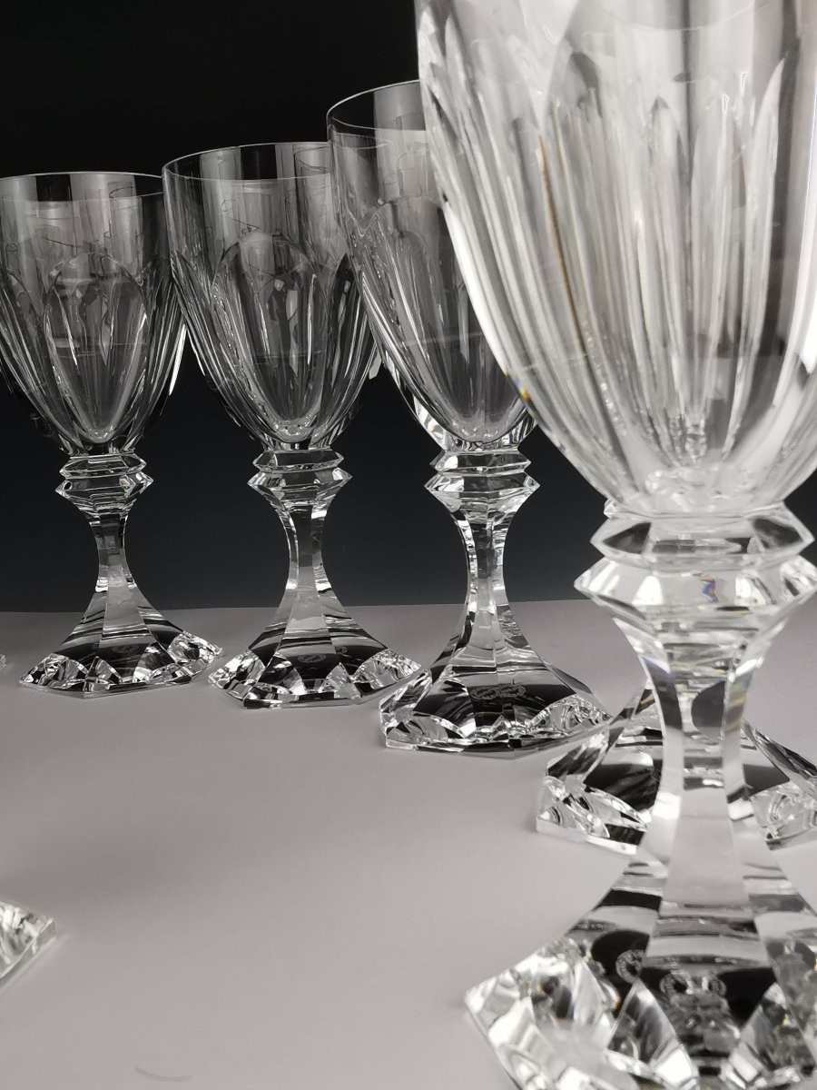 Saint Louis - Chambord - Pair Of Water Glasses (18.5cm) - New Condition (price For The Pair)-photo-3