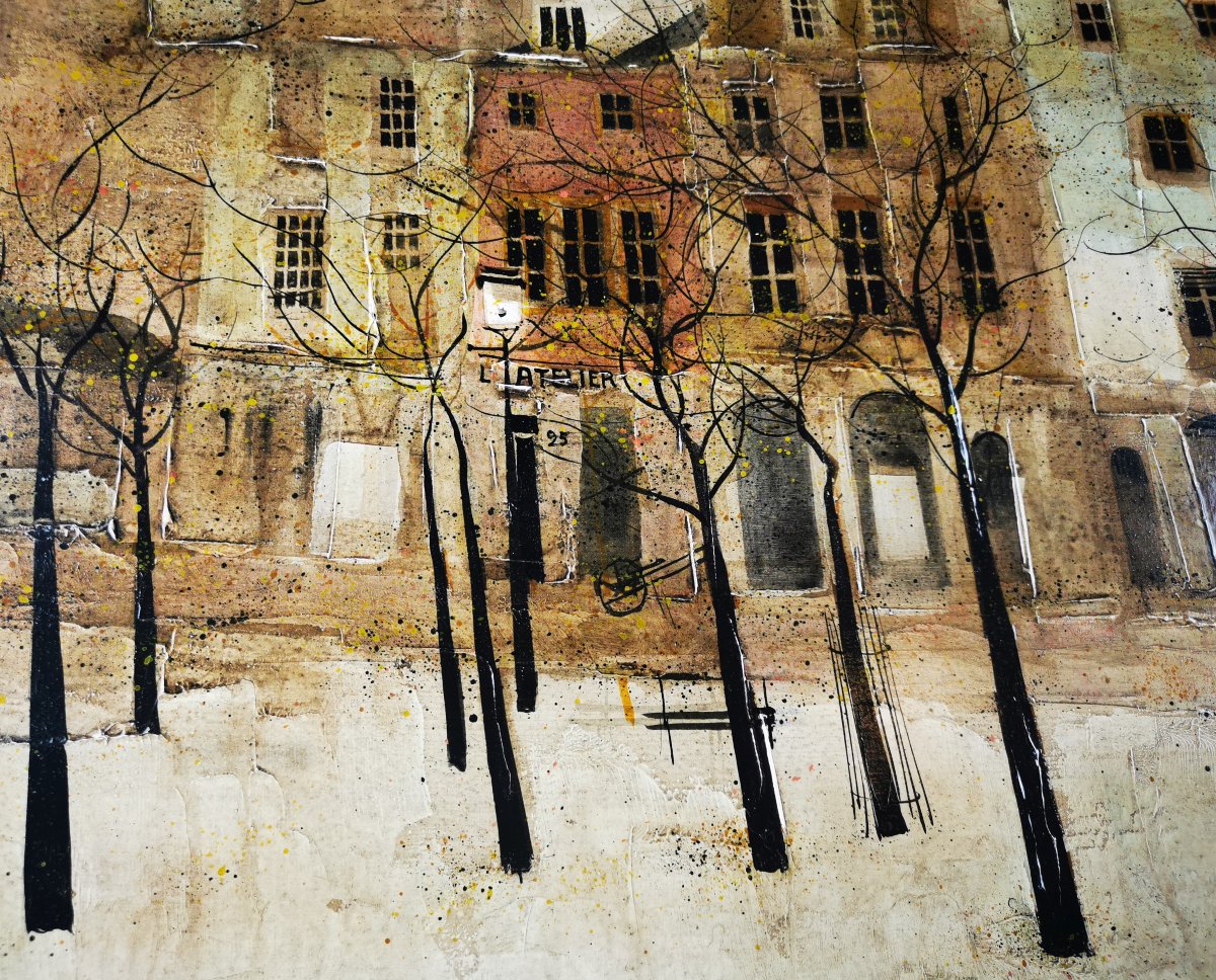 Georges DAMIN (1942 -) Huile sur toile - Ecole Lyonnaise XXe - 54 x73 cm-photo-4