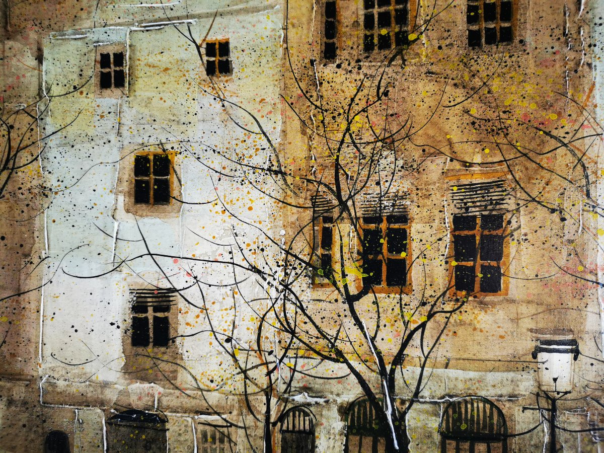 Georges DAMIN (1942 -) Huile sur toile - Ecole Lyonnaise XXe - 54 x73 cm-photo-1