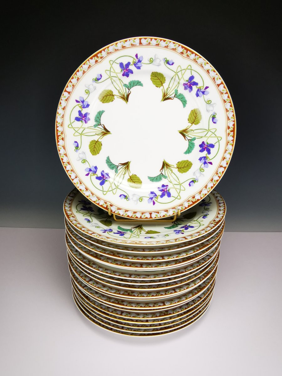 Haviland - Impératrice Eugénie - 1x Assiette de table (plusieurs disponibles)-photo-2