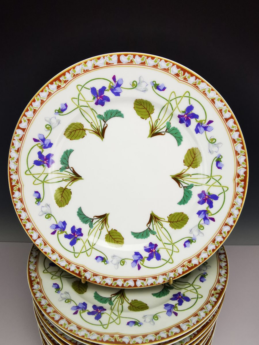 Haviland - Impératrice Eugénie - 1x Assiette de table (plusieurs disponibles)-photo-3