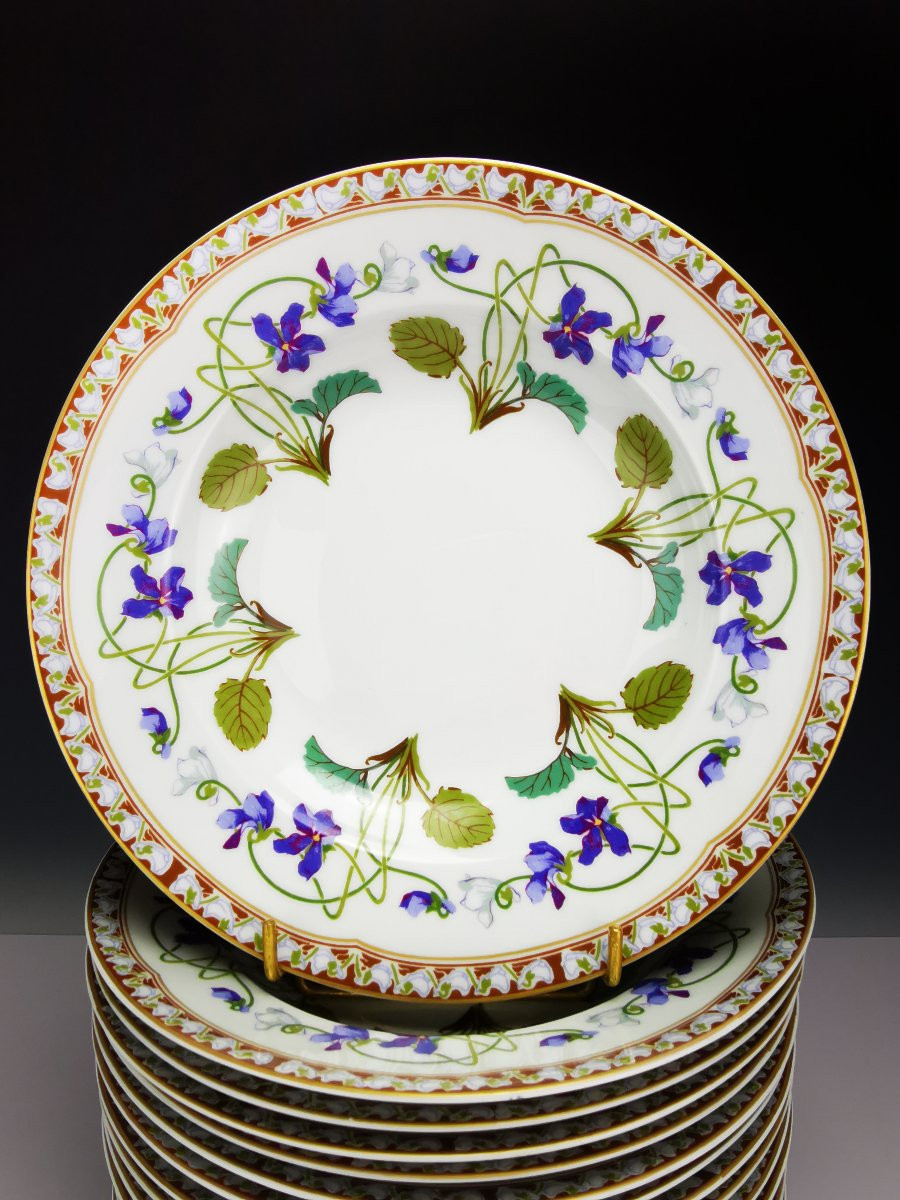 Haviland - Impératrice Eugénie - 1x Assiette creuse à aile (plusieurs disponibles)-photo-2