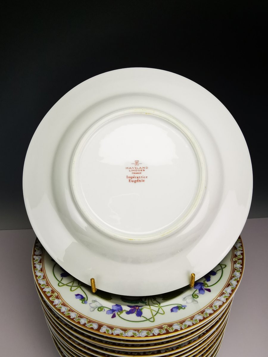 Haviland - Impératrice Eugénie - 1x Assiette creuse à aile (plusieurs disponibles)-photo-4