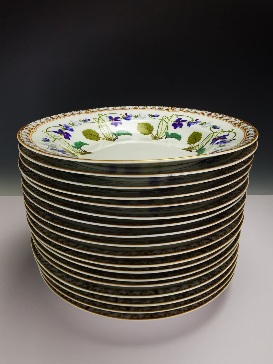 Haviland - Impératrice Eugénie - 1x Assiette creuse à aile (plusieurs disponibles)-photo-2