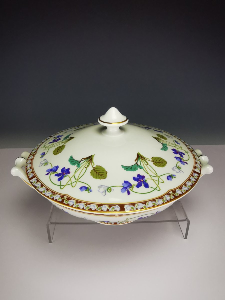 Haviland - Empress Eugenie - Covered Vegetable Dish-photo-2