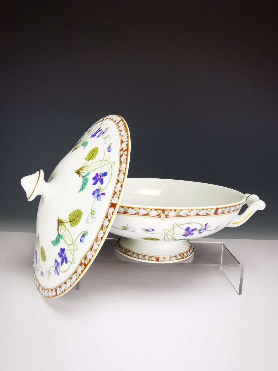 Haviland - Empress Eugenie - Covered Vegetable Dish-photo-4