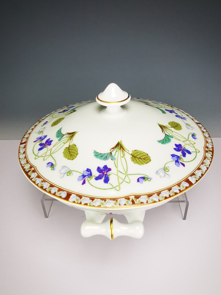 Haviland - Empress Eugenie - Covered Vegetable Dish-photo-3