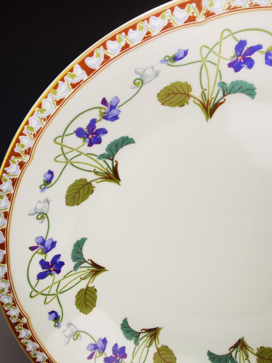Haviland - Impératrice Eugénie - Plat de service Rond Creux  ∅ 32cm-photo-2