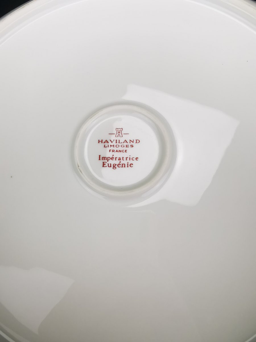 Haviland - Impératrice Eugénie - Plat de service Rond Creux  ∅ 32cm-photo-4