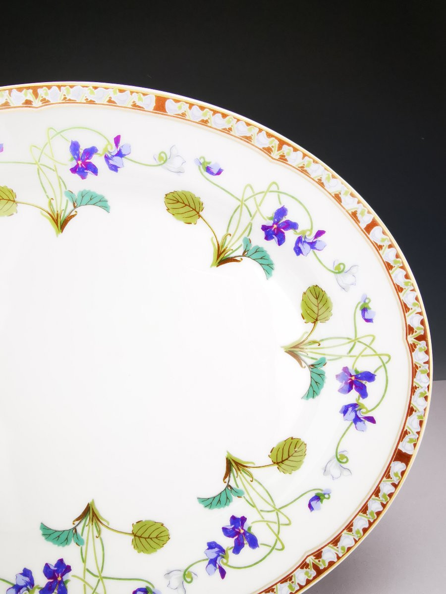 Haviland - Impératrice Eugénie -Plat de service ovale - 34 cm-photo-3