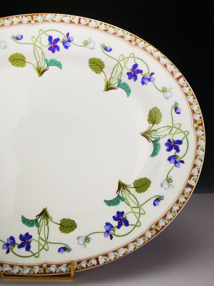 Haviland - Impératrice Eugénie -Plat de service ovale - 40 cm-photo-3