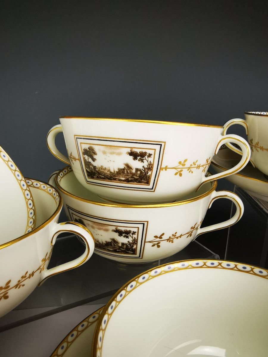 Richard Ginori "fiesole" - 1 Bouillon Bowl And Saucer-photo-2