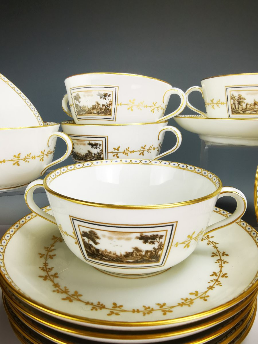 Richard Ginori "fiesole" - 1 Bouillon Bowl And Saucer-photo-4