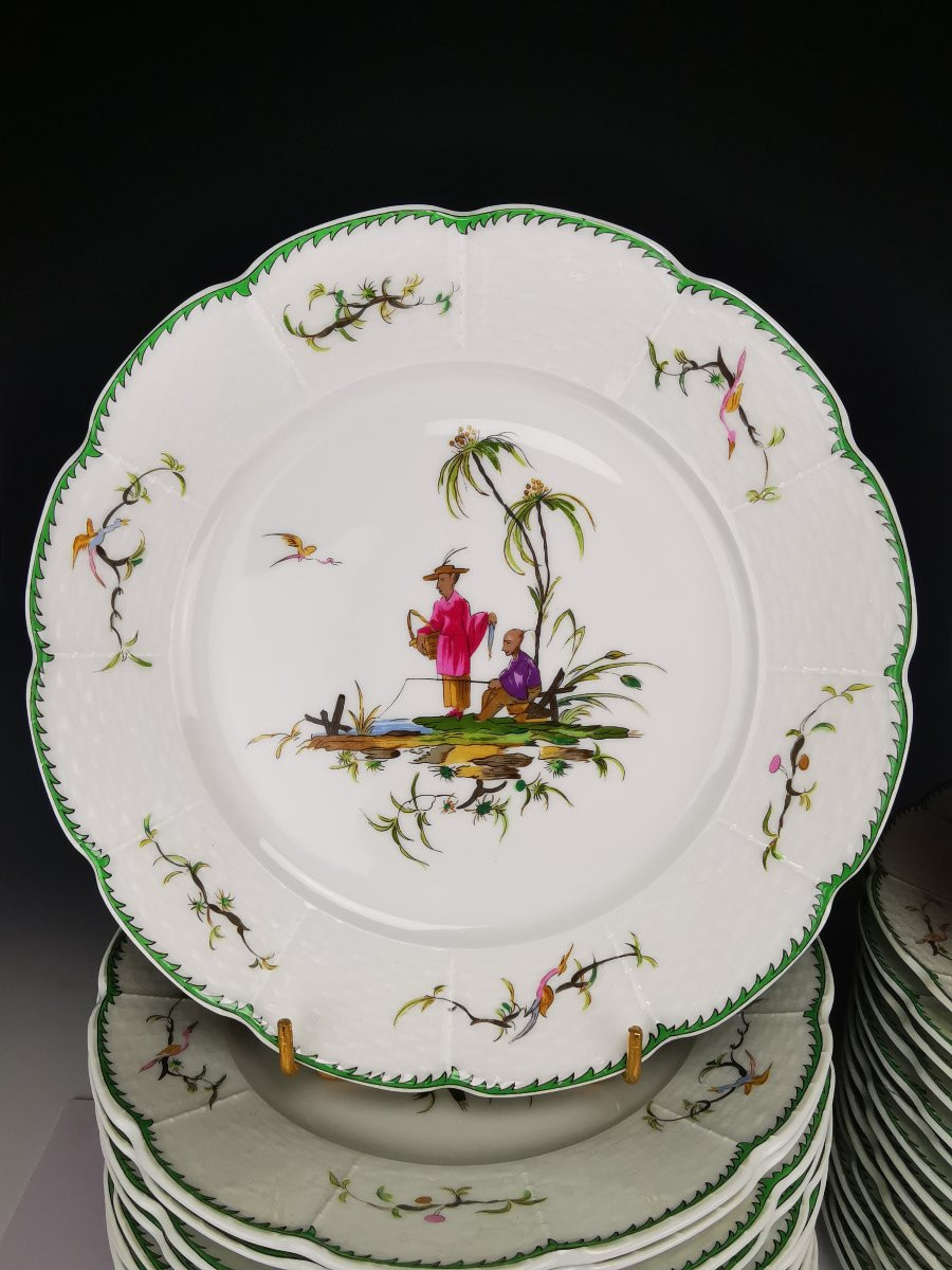 Raynaud - Limoges Si Kiang - 1 Table Plate (choose Scene) Several Available-photo-2