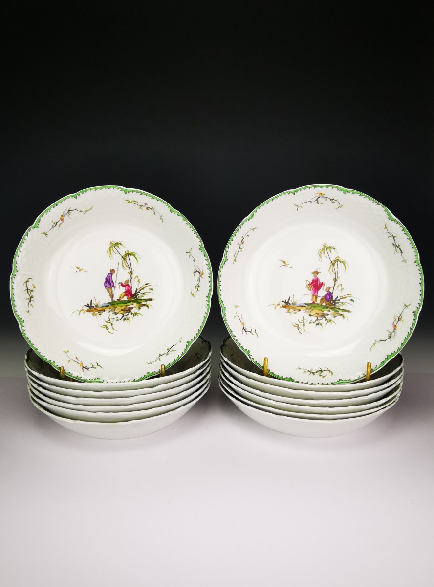 RAYNAUD - Limoges Si Kiang - 1 Assiette Creuse Calotte (choisir Scène) Plusieurs disponible