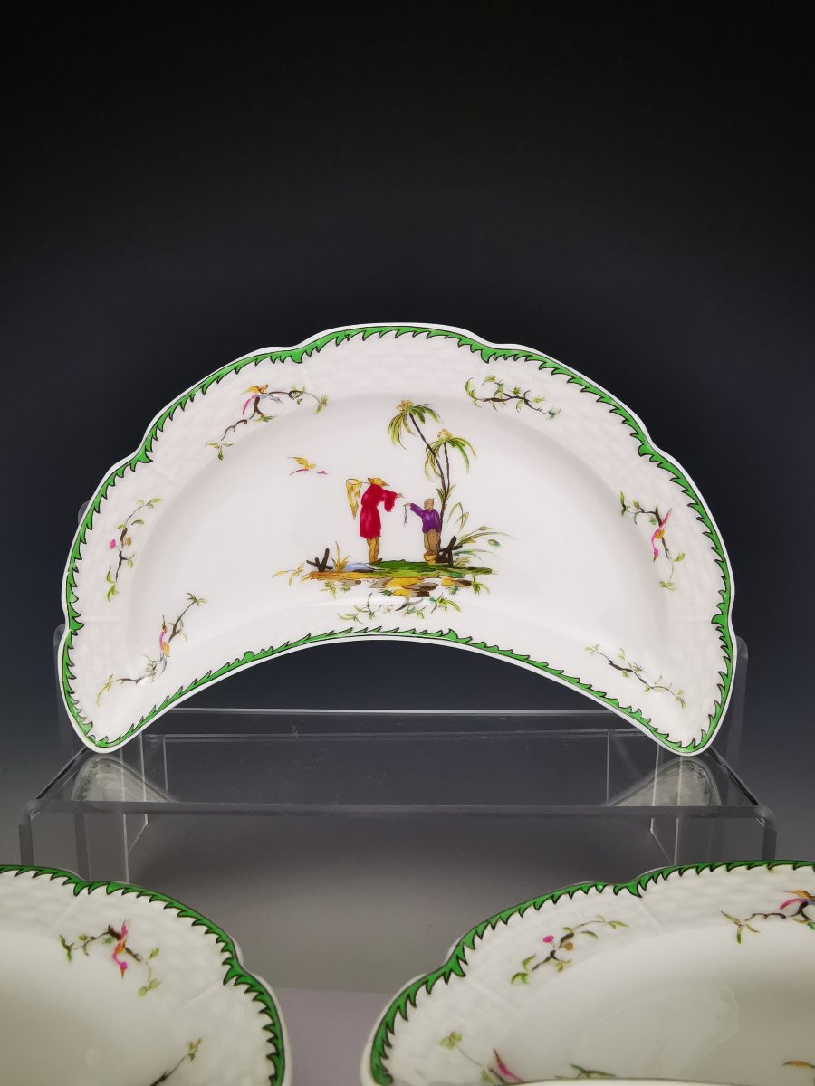 RAYNAUD - Limoges Si Kiang - 1 Assiette Salade "Demi - Lune" (choisir Scène) Plusieurs dispo-photo-2