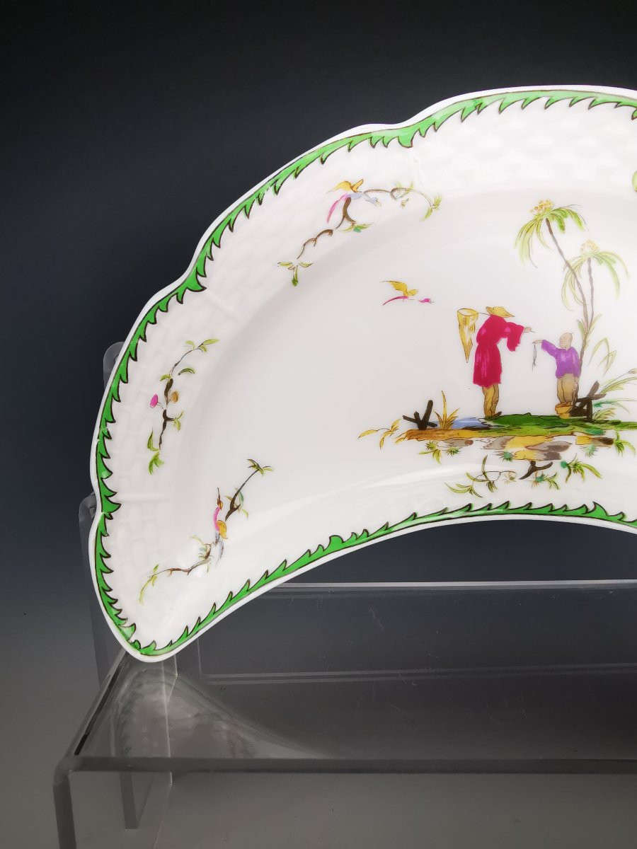 RAYNAUD - Limoges Si Kiang - 1 Assiette Salade "Demi - Lune" (choisir Scène) Plusieurs dispo-photo-3