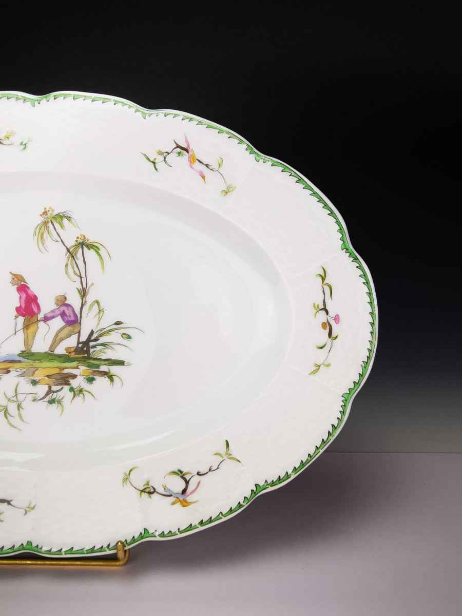 RAYNAUD - Limoges Si Kiang - 1 Plat de service ovale 36 cm-photo-3