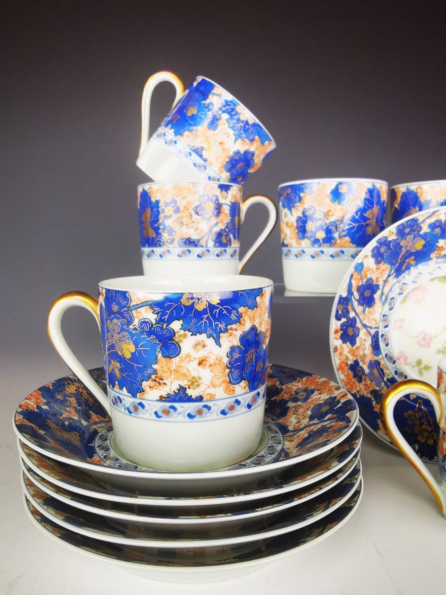 Haviland - Limoges - "dammouse" - 1 Coffee Cup And Saucer-photo-3