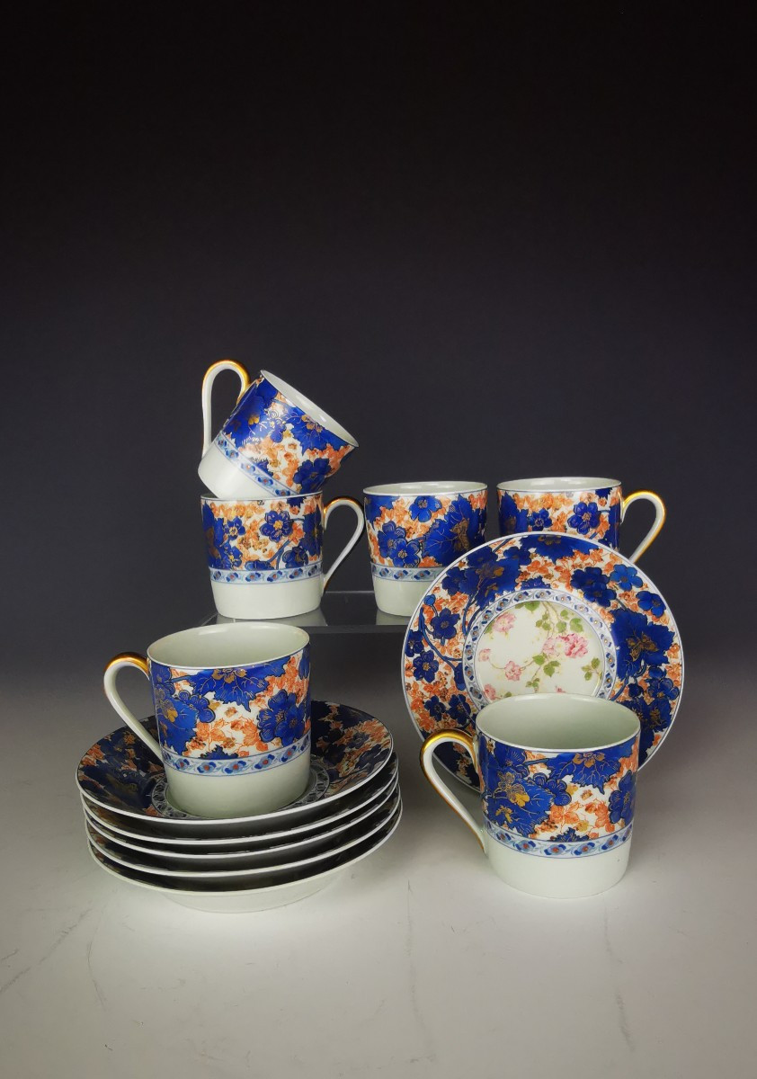 Haviland - Limoges - "dammouse" - 1 Coffee Cup And Saucer