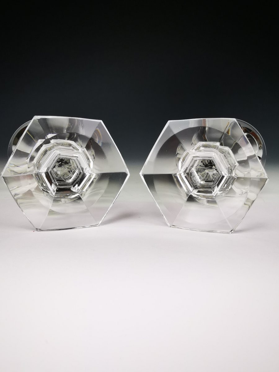Baccarat - Harcourt 1841 - Pair Of Wine Glasses 12.5 Cm - Crystal - Perfect Condition-photo-4