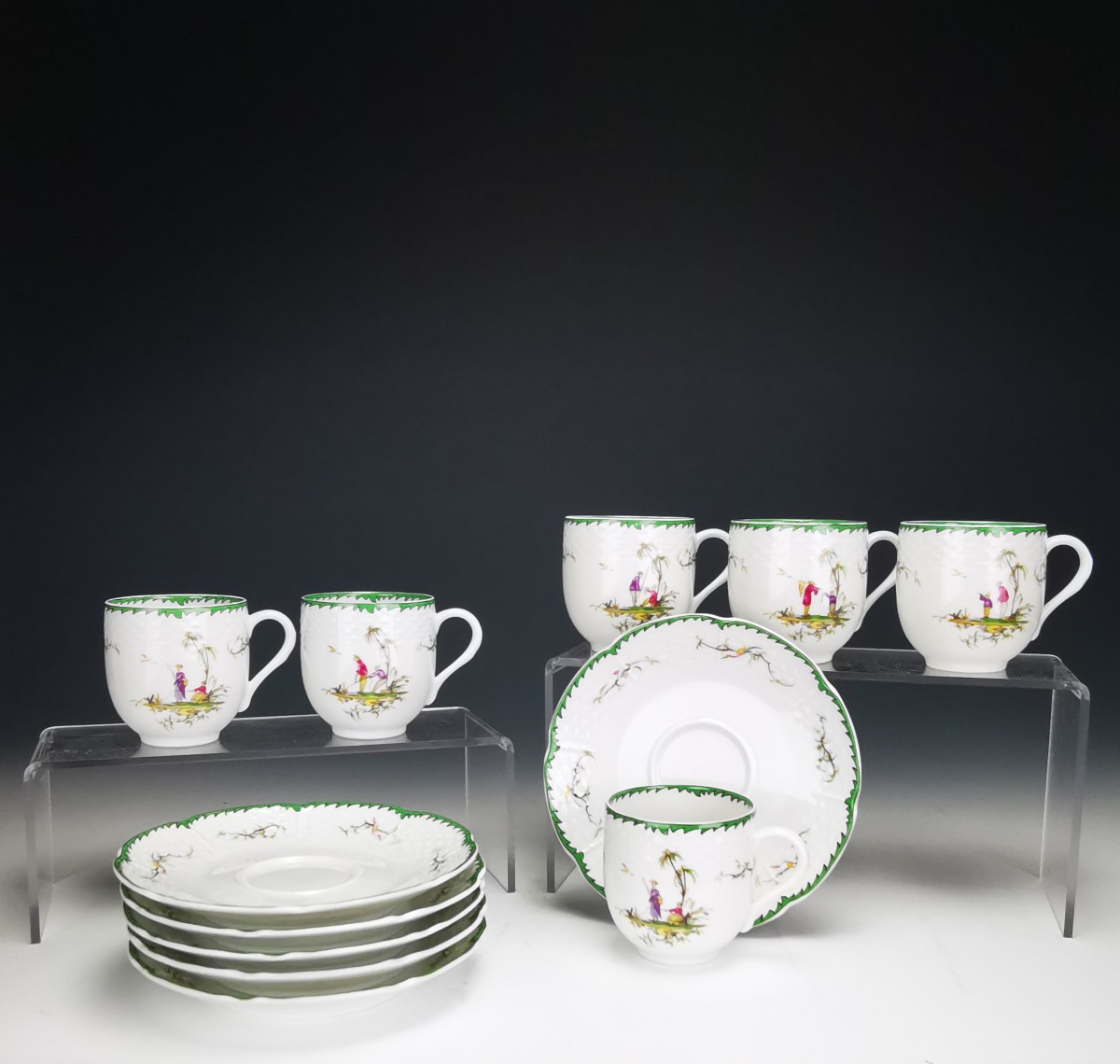 RAYNAUD - Limoges Si Kiang - 1 Tasse à café ∅ 6cm (choisir Scène) Plusieurs disponible