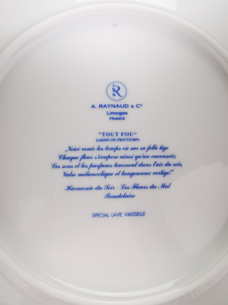 RAYNAUD "Tout Fou" Jardin de Printemps - 1 Assiette de table ∅ 27cm (Plusieurs Disponibles)-photo-3