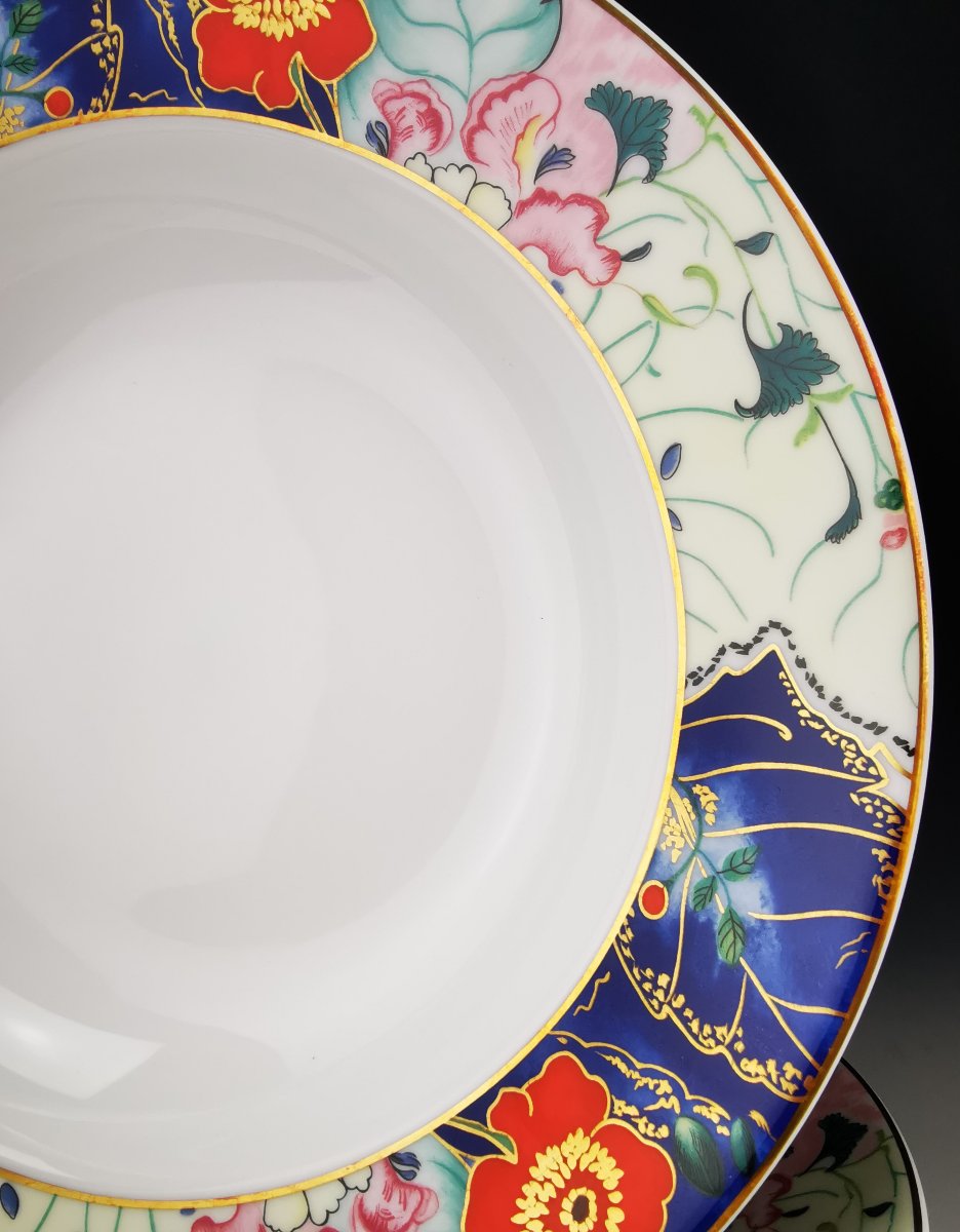 Raynaud "tout Fou" Spring Garden - 1 Round Hollow Dish ∅ 29.5cm (2 Available)-photo-2