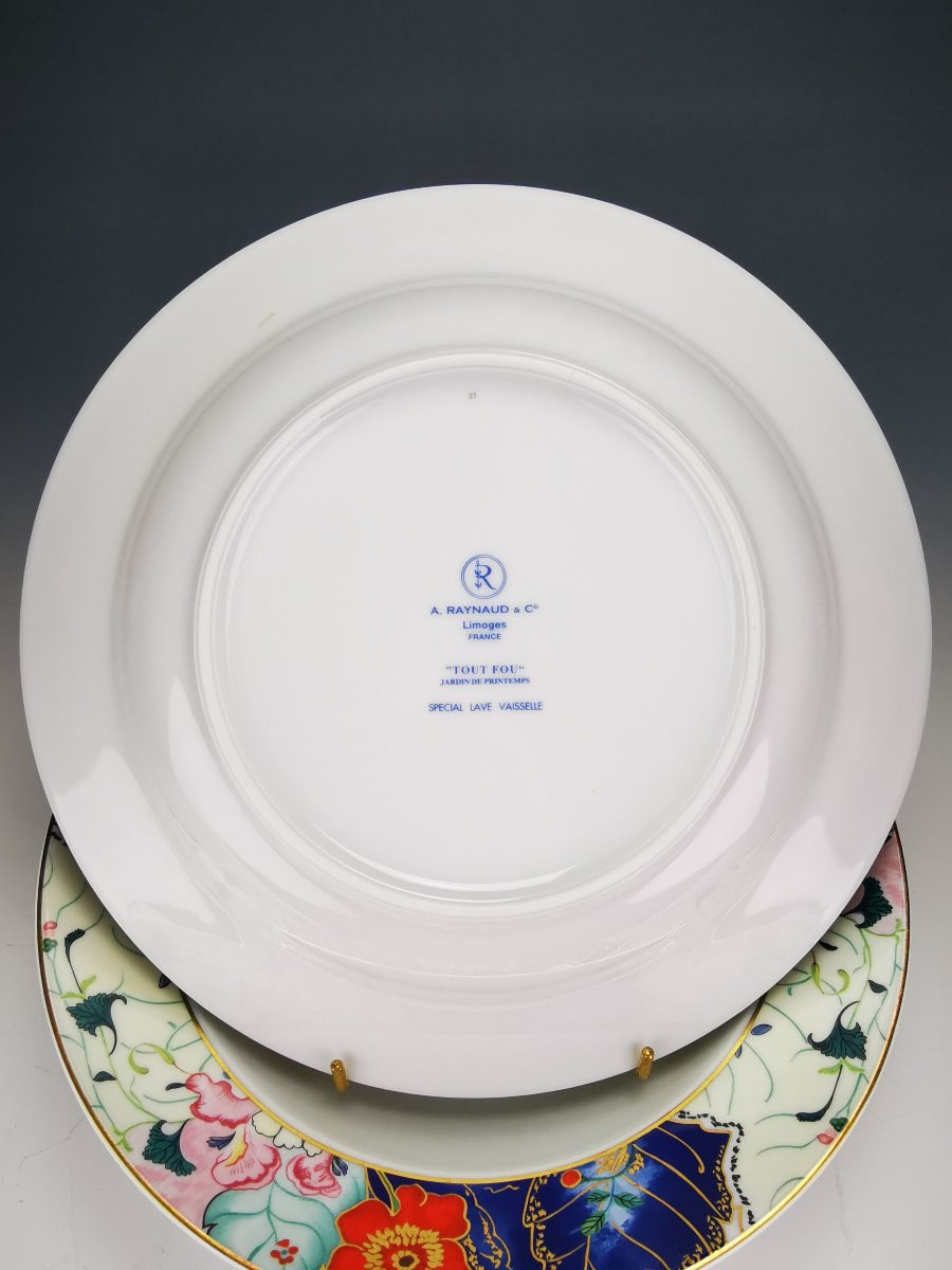 Raynaud "tout Fou" Spring Garden - 1 Round Hollow Dish ∅ 29.5cm (2 Available)-photo-1