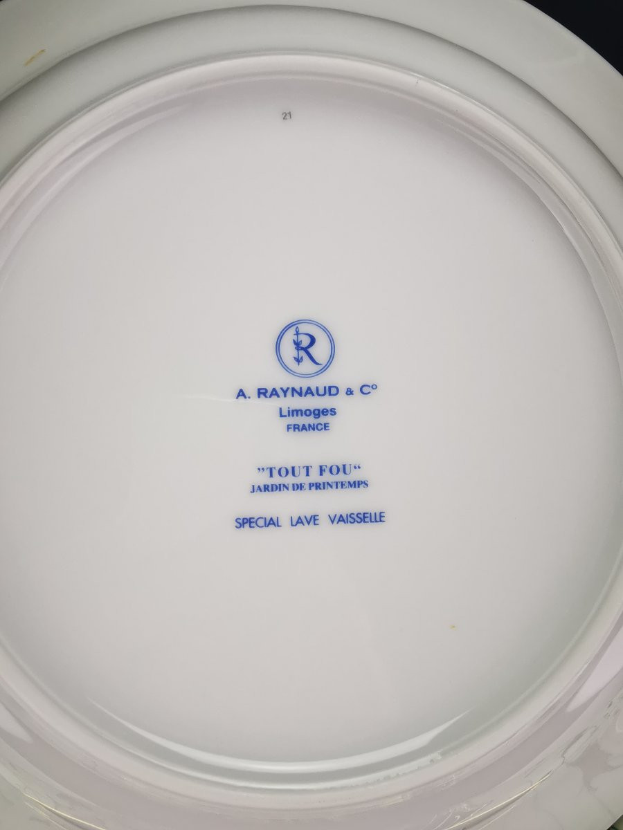 Raynaud "tout Fou" Spring Garden - 1 Round Hollow Dish ∅ 29.5cm (2 Available)-photo-2