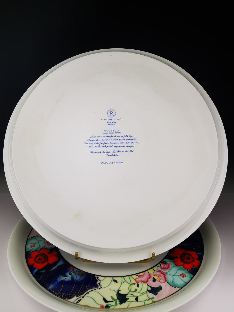 RAYNAUD "Tout Fou" Jardin de Printemps - 1 Plat à tarte ∅ 31cm (2 Disponibles)-photo-4