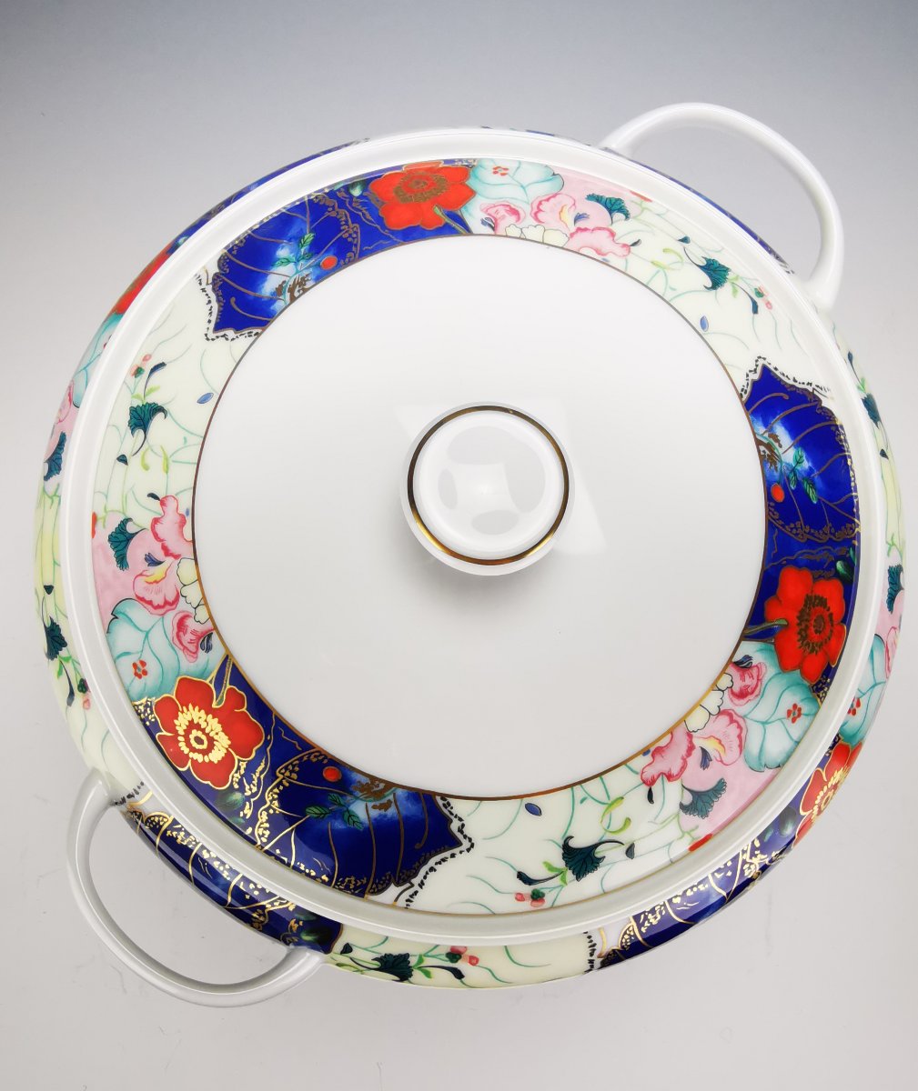 RAYNAUD "Tout Fou" Jardin de Printemps - 1 Bouillon couvert  ∅ 26cm -photo-4