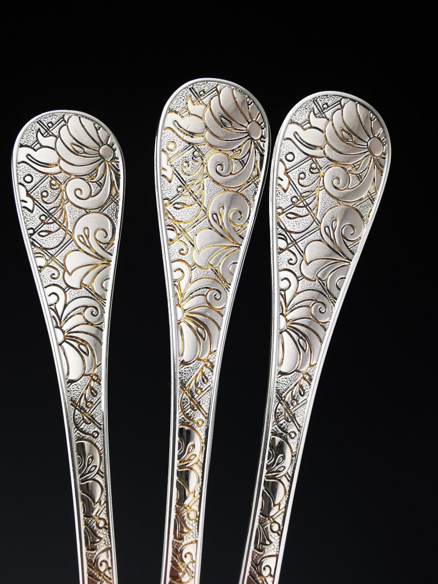 Christofle "jardin d'Eden" - 1 Table Fork 20.5 Cm - Silver-plated Metal - (several Available)-photo-2