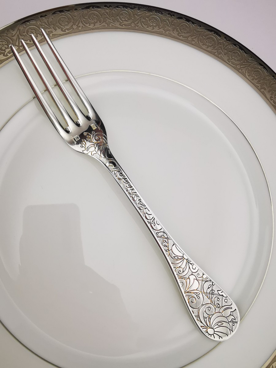 Christofle "jardin d'Eden" - 1 Table Fork 20.5 Cm - Silver-plated Metal - (several Available)