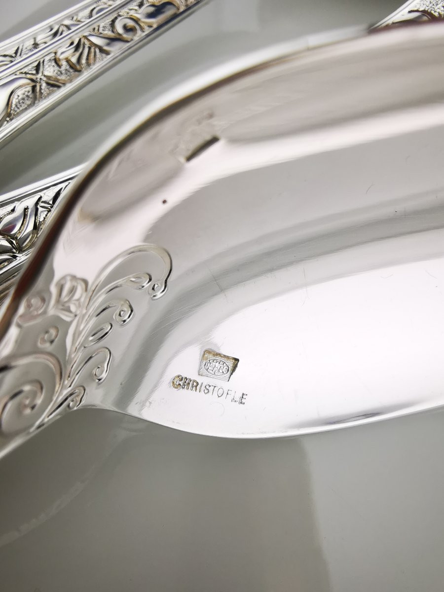 Christofle "jardin d'Eden" - 1 Dessert Spoon 17 Cm - Silver Plated Metal - (several Available)-photo-5