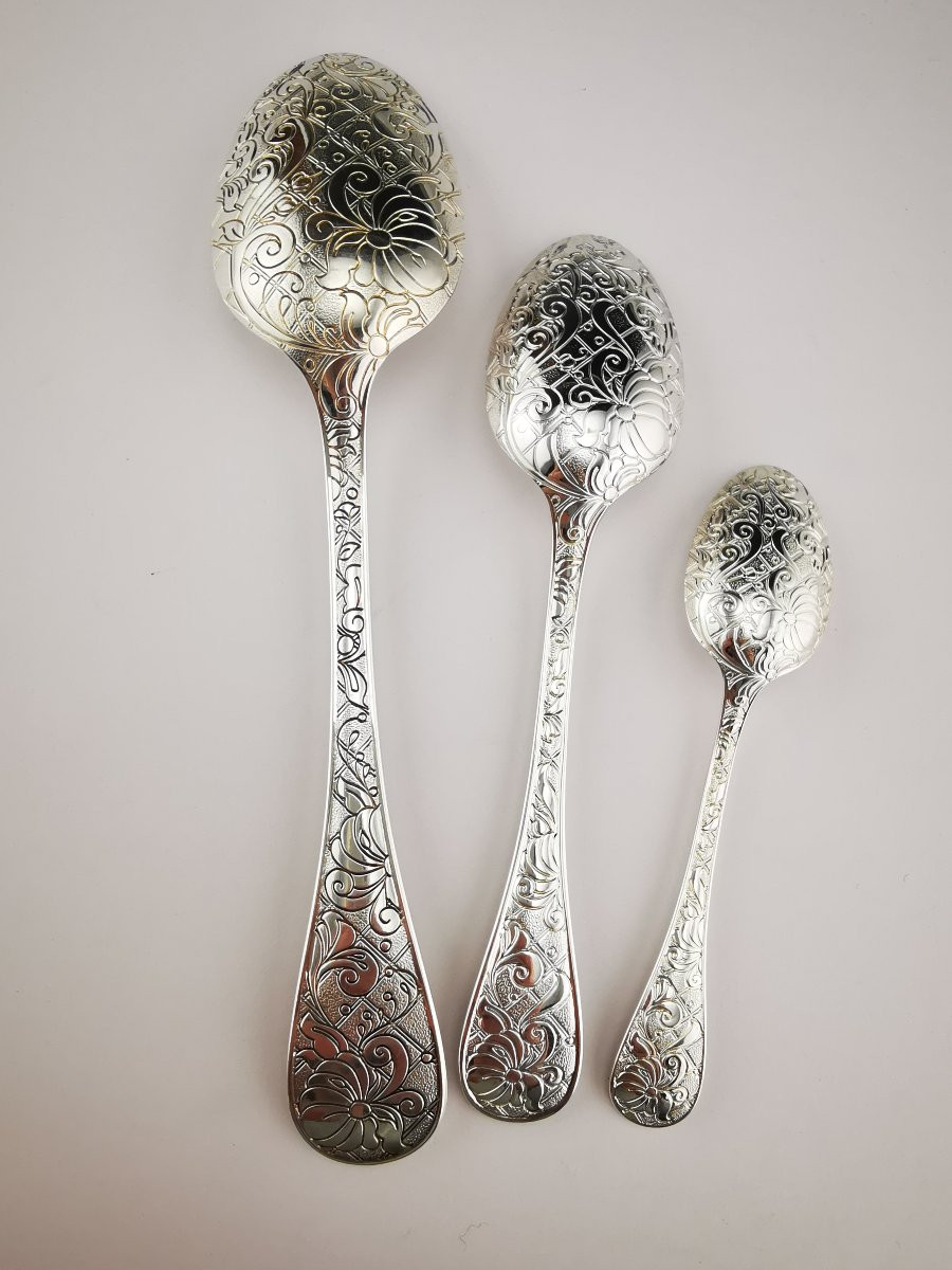 Christofle "jardin d'Eden" - 1 Dessert Spoon 17 Cm - Silver Plated Metal - (several Available)-photo-7